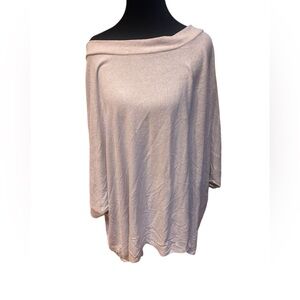 (NEW) Elegant Cream Off-Shoulder Sweater Women